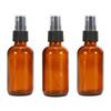 Amber Glass Spray Bottle Black Fine Mist Sprayer 50ml Pack of 3 Essential Oil Chemical Perfume Atomizer Container
