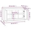 VidaXL Buffet, Sideboard with Compartments and Doors, Living Room Dining Room Interior Storage Furniture, Modern, 831880