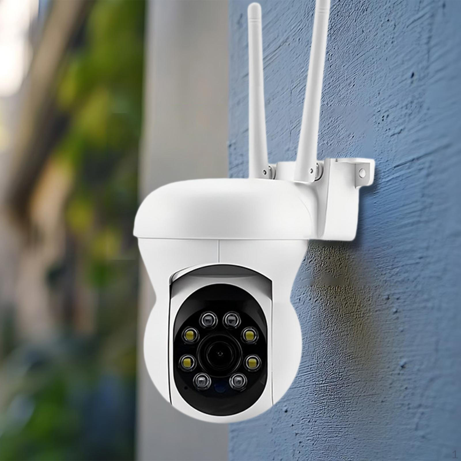 

Pan Tilt Security Camera 2 Way Intercom Color Night See TF Card Storage Utility Home