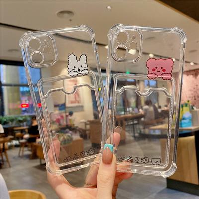 Kartenhalter-Kasten für iPhone 13 Pro Max-Abdeckung Iphone 11 14 Pro Max 12 Xr X Xs 7 8 Plus Se 2020 Kartensteckplatz Silikon Funda Coque Capa