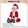 Baby Weihnachtskostüm Kuschelig mit Mütze Weiches Verkleidungs-Halloween Säuglings-Strampler S Weihnachtsmann