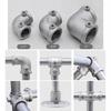 1\2''/3\4"/1'' Pipe Fitting Connector Fixed Buckle Circular Frame Fasteners Elbow Aluminum Alloy Steel Circular Pipe Connector
