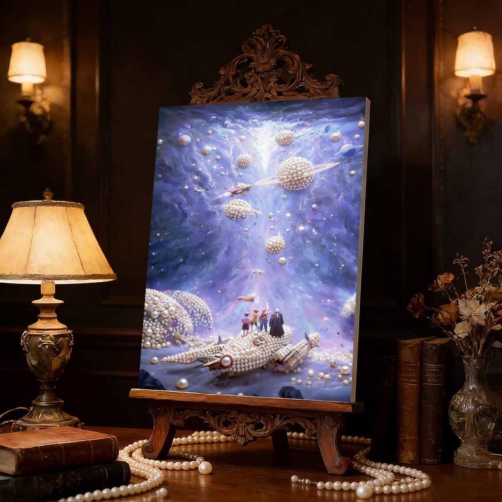 DIY Diamond Art Pearl Painting Kit for Adults,  Universe Special Shaped Pearl Art Painting Wall for Home Office Decor Handmade Gift