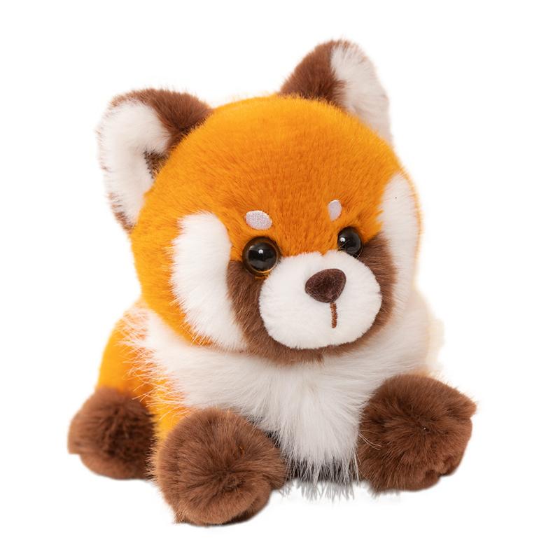 17cm Lying Red Panda Zoo Animal Plush Toy Stuffed Companion Appeasing Kawaii Animal Doll Gift