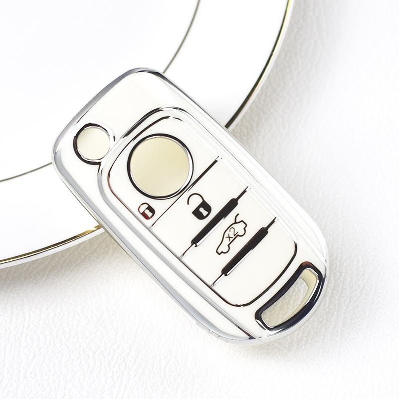 TPU Shell Fob Car Flip Key Case Cover Protector for Fiat Cronos Egea 500X Toro Egea Toro Nuovo Grazie Tipo for Dodge Neon