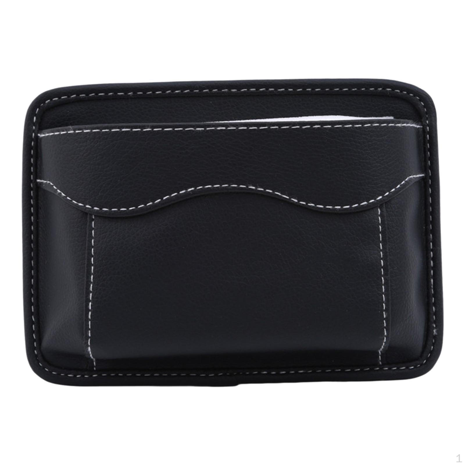

Car Side Pocket Organizer Universal PU Leather Phone Pen Holder Tray Seat Gap Filler Storage Bag for