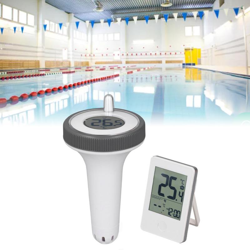 Wireless Pool Thermometer LCD Display 0.1℃ Accuracy Waterproof Digital Floating Thermometer Temperature Meter Pool Thermometer