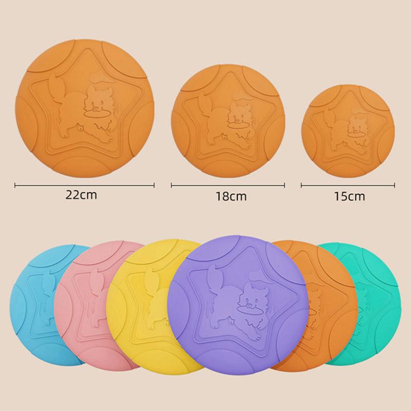 Bite-resistant Silicone Dog Flying Disk Toy Multifunctional Colorful Floating Outdoor Training Interactive Dog Toy Pelota Perro