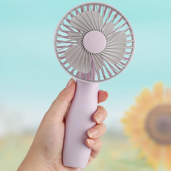 Mini Desk Fan Phone Holder 180 Degrees Adjustable USB Rechargeable Summer Handheld Cooling Fan Portable Mini Personal Fan with Base