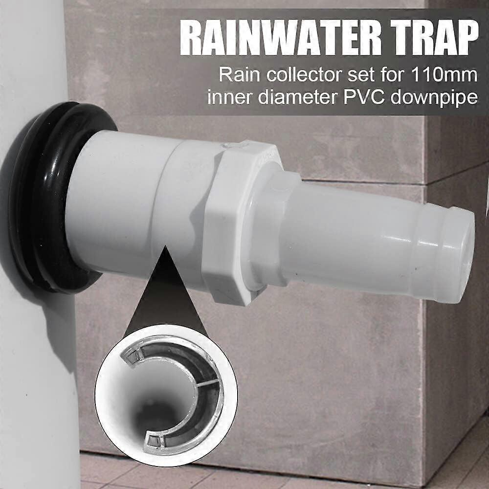 Rainwater Collector, Rainwater CollectorRainwater Collector Set with Flexible Hose (100cm), Water Collector, Rain Barrel Connection Kit