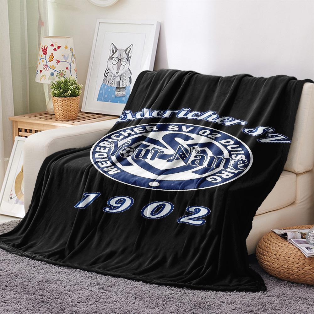 1PC Msv Duisburg Custom Name Patterned Flannel Blanket Suitable For All Seasons For Home Decor Warmth And Comfort Gifts Holiday Present
