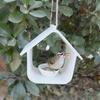Vannbeskyttet fuglemater Husformet Hengende fuglemater Værbestandig Utendørs fuglemater for Veranda Balkong Terrasse Hage Bakgård