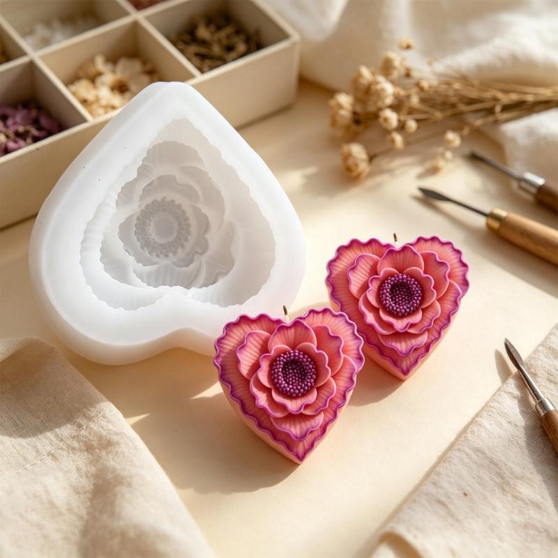 Flexible Textured Pattern Candle Mould for Candle Soap Making, Home Decoration , Project Practice, and Daily Studio Use