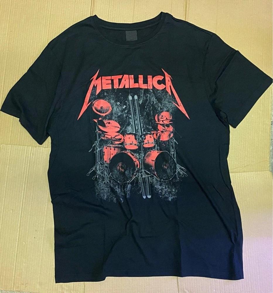 Metallica Lars Drums Heavy Cotton Black Unisex Size S-4XL Unisex T-Shirt