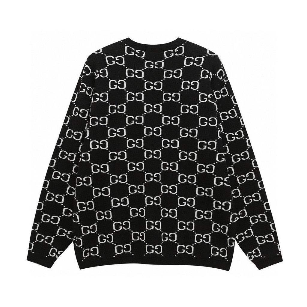 Unisex Light Luxury G-Print Round Neck Pullover Sweater