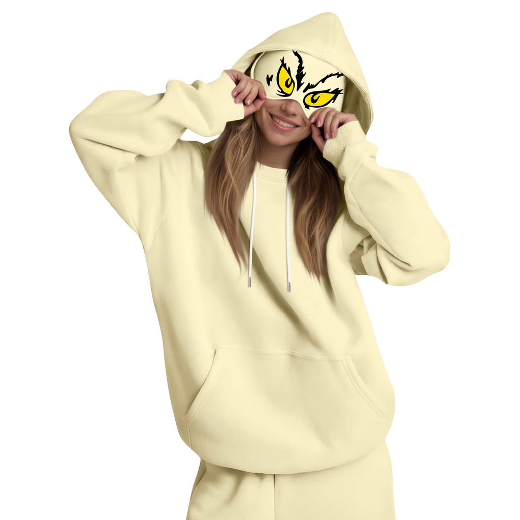 Women's Fashion Women's Lightweight Long Sleeve Pullover With Pockets Preppy Graphic Hoodie