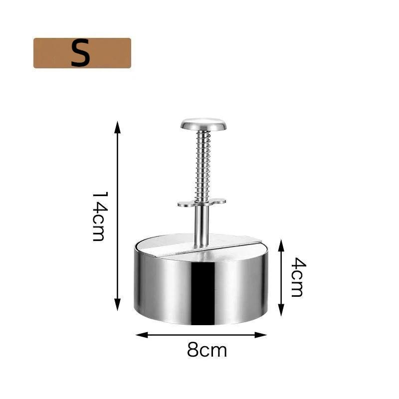 

Stainless Steel Hamburger Meat Compactor Circular Meat Compactor Kitchen Tool Manual Meat Compactor Meat Patty Peeler Garlic