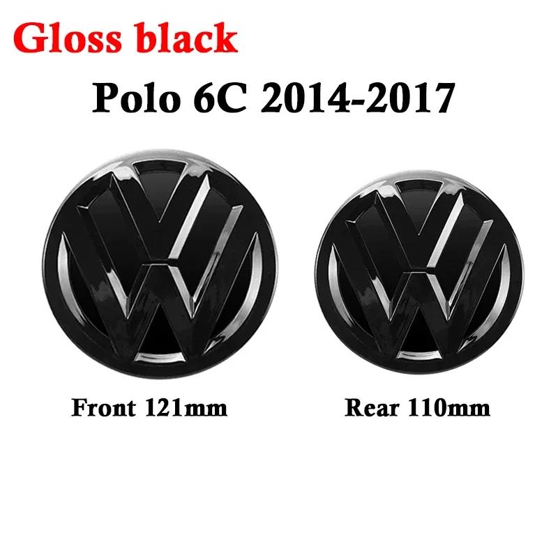 

badge 6R 6C 2Pcs ABS Replacement Car Front Grill Badge + Rear Trunk Lid Emblem Logo Accessories For Polo 6R 6C 2006-2018