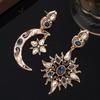 Embedded Sun Moon Earrings Versatile Stud Earring Aesthetics Ear Jewelry  Mom