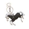 Keychain Pendant Sparkling Rhinestones Horse Design Metal Keyring Decorative Key Holder Bag Decoration