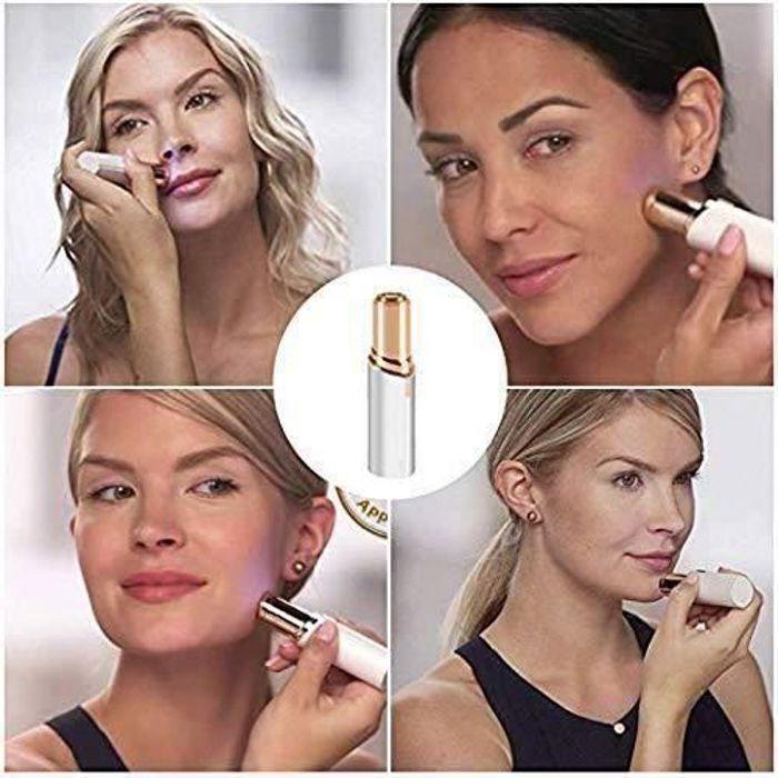 Épilateur Visage Femme - STRAßE TECH - Tondeuse pour Sourcils - Lame à Double Anneau - Fonctionnement sans fil
