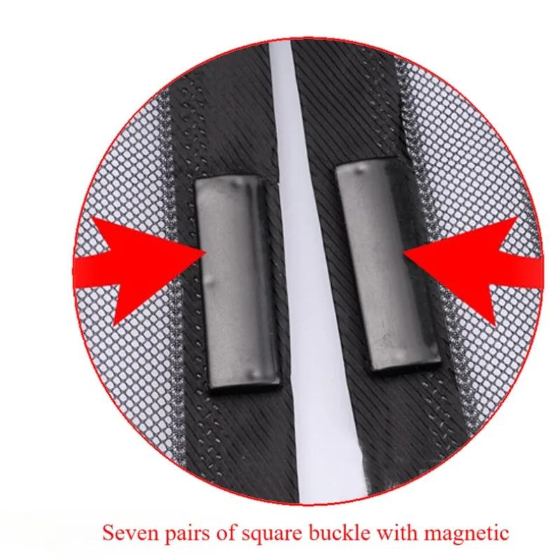 1pcs 100x210CM electromagnetic door curtain mesh door mosquito fly curtain automatic closing magnetic soft gauze door curtain