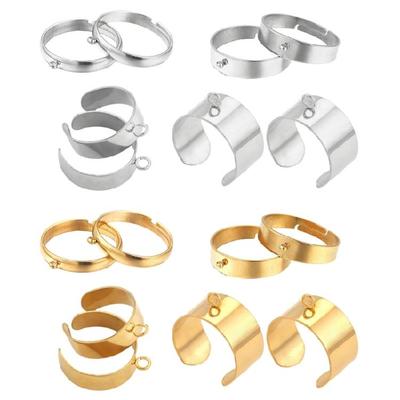Stainless Steel Adjustable Rings Base Personalized Rings Settings Blank Ornament