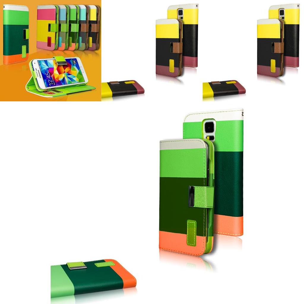 Samsung Foldable Wallet Phone Cover With Card Holder And Kickstand For Travel And Daily