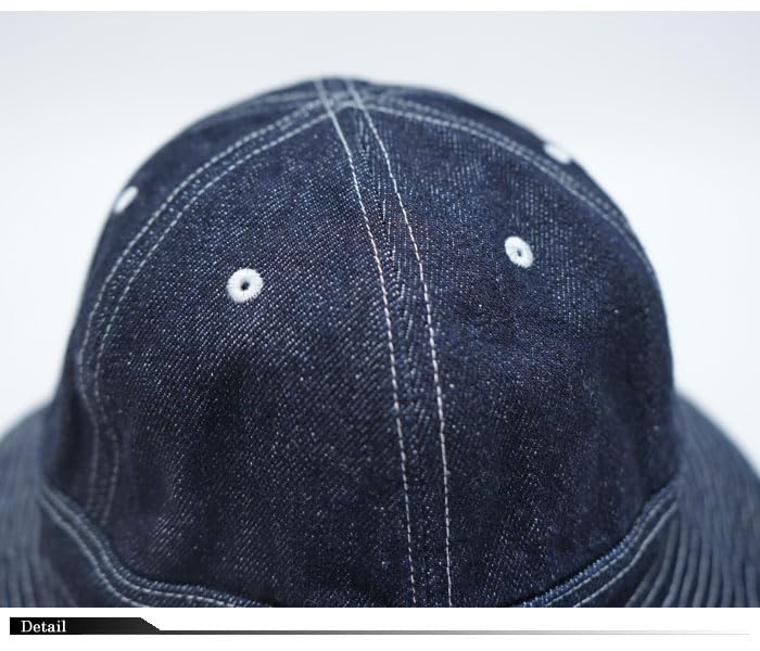 Kojima Genes Army Hat, Denim & Hickory, Military-Inspired Workwear Cap, Made in Japan Okayama, RNB-9064