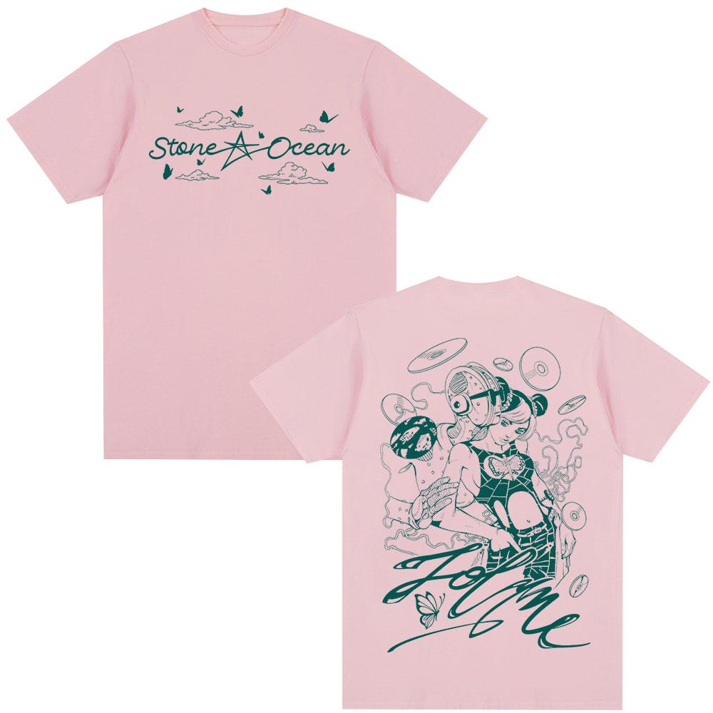 

2026 New Anime JoJo Bizarre Adventure Stone Ocean Kujo Jolyne Unisexga Tshirts Unisexs Women Cotton Casual Parentchild Soft T Shirt S