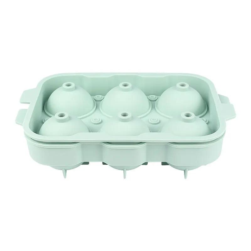 1Pcs Factory Direct Silicone Ice Cube Mold Big Ice Balls for Whiskey 6 Cavities