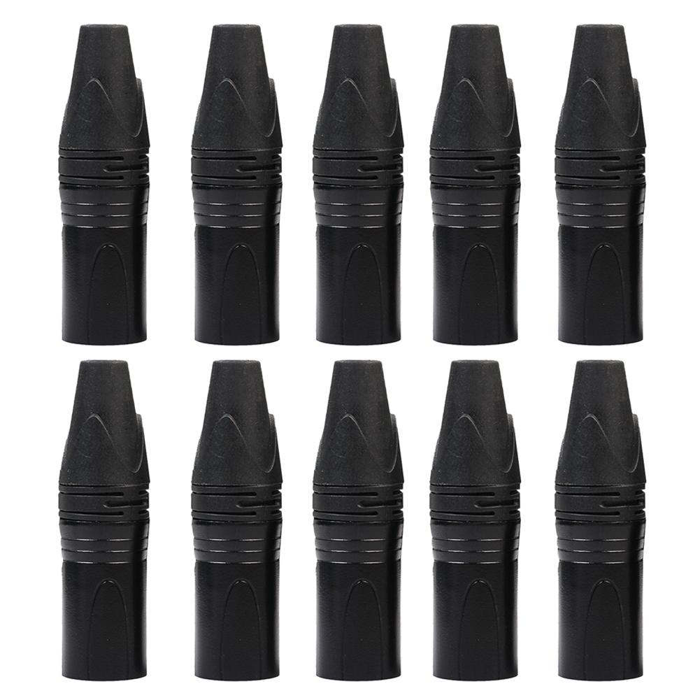 10Pcs DIY Microphone XLR 3Pin Male Plug Connector Cable Solder Plug MIC Adapter Stage Light for Mixer Amplifier DVD