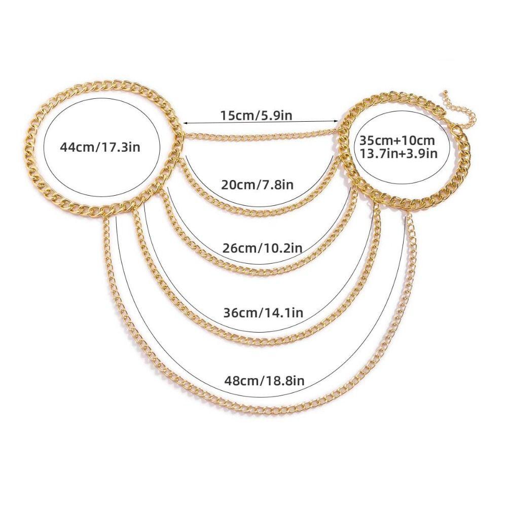 Einzigartiger Körperketten Schmuck Y2K Ein Schulter Kette Halskette INS Bikinis Körperkette Party Kleidung