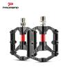 PROMEND MTB Bicycle Pedal Anti-Slip Double DU Bearings Lightweight Aluminum Alloy Pedal Wide Platform Pedals Mountain Bike Parts