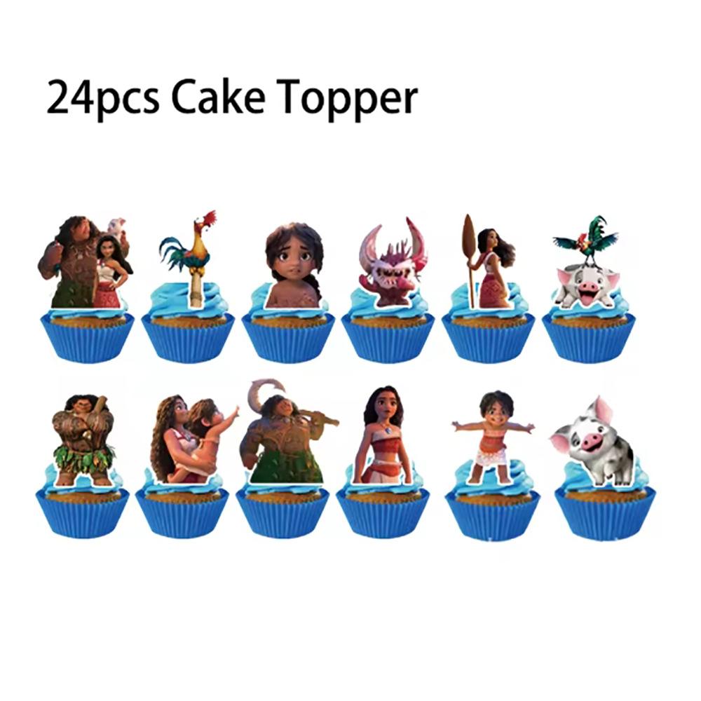 Yellow Moana Birthday Party Supplies Disposable Cutlery Paper Plates Paper Cups Tissue Girls Birthday Pie