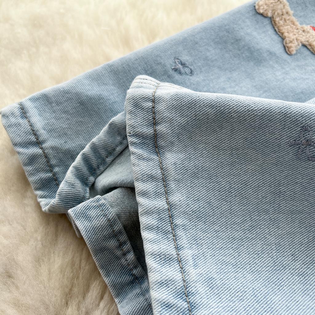 Léto Podzim Dámská Ležérní Výšivka Pes Vysoký Pas Dlouhá Midi Tužková Džínová Sukně