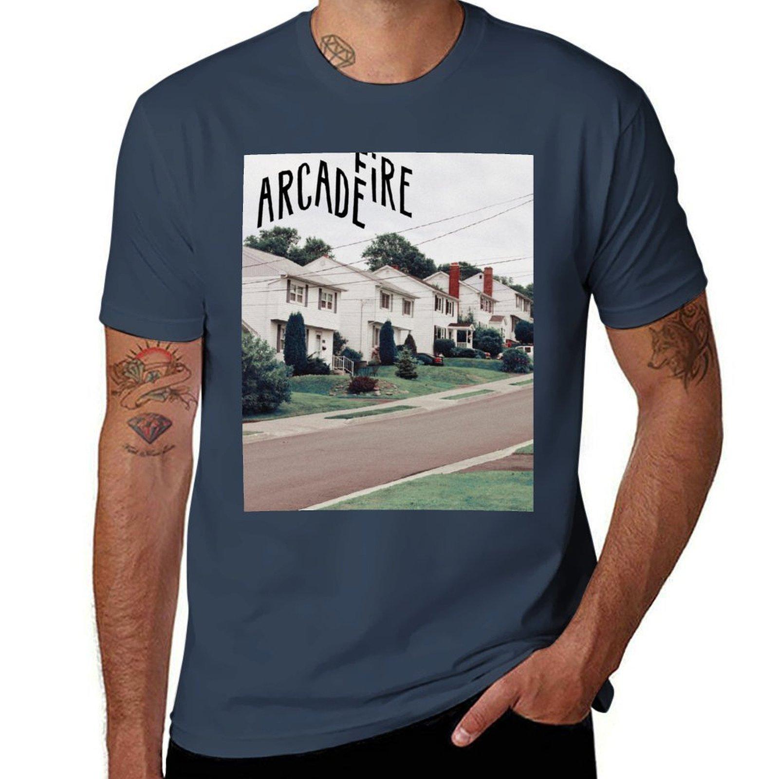 Arcade Fire TShirt Plus Size Lightweight Tee Shirt S