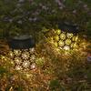 Solar Lantern Outdoor Hanging Light Metal Decorative Light Hollowed Out Garden Landscape Lighting for Table Pathway Party Yard