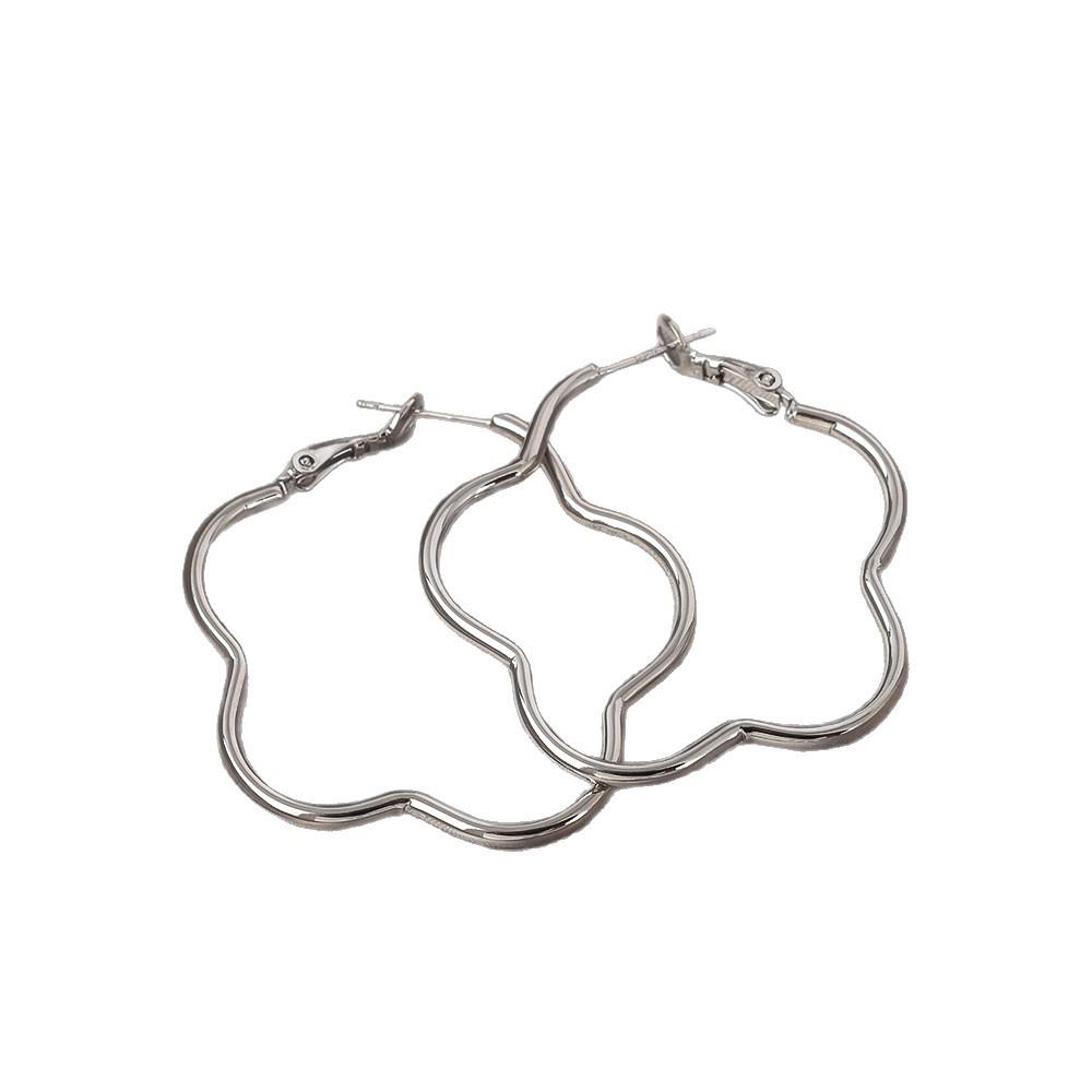 Classic Large Hoop Earrings for Women - 925 Sterling Silver Simple Hoops, Cool & Versatile Style.
