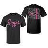 Senior with Bow Class of 2026 Front and Back T-shirt Graduate Shirt