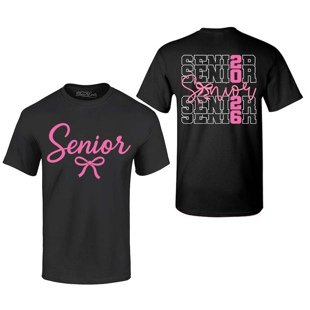 

Senior with Bow Class of 2026 Front and Back T-shirt Graduate Shirt 4XL