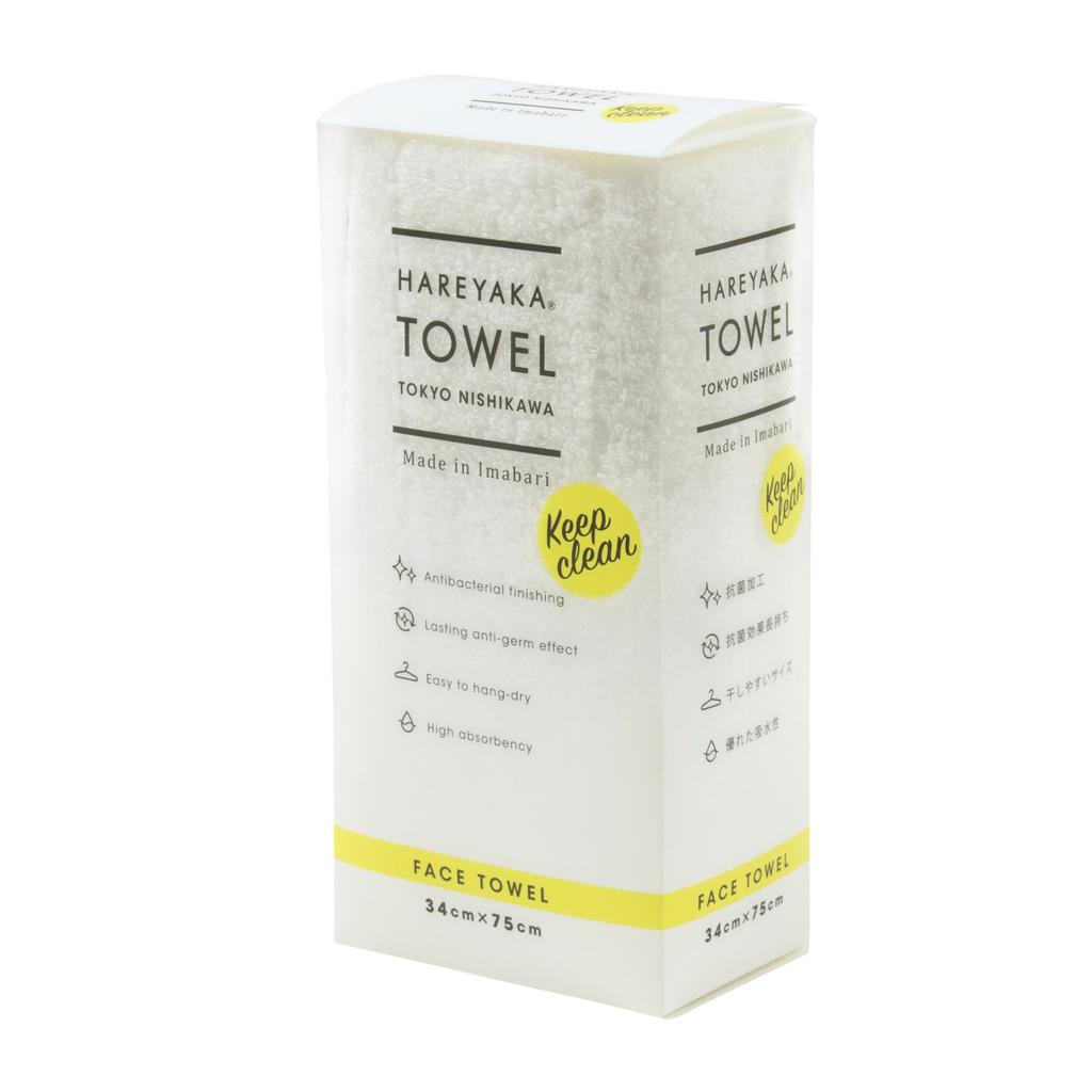 Nishikawa Imabari Face Made In Suitable for Indoor Hareyaka TT28153001W Towel, White, Towel, Japan, Antibacterial, Odor-Resistant, Fluffy, Drying,
