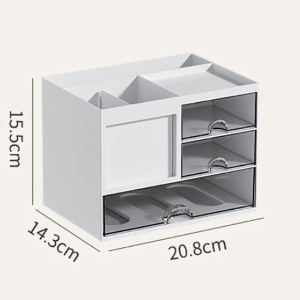 Multi-Function Pen Holder Storage Box Stackable Reasonable Partition Desk Storage Rack Simple Style Desk Shelf