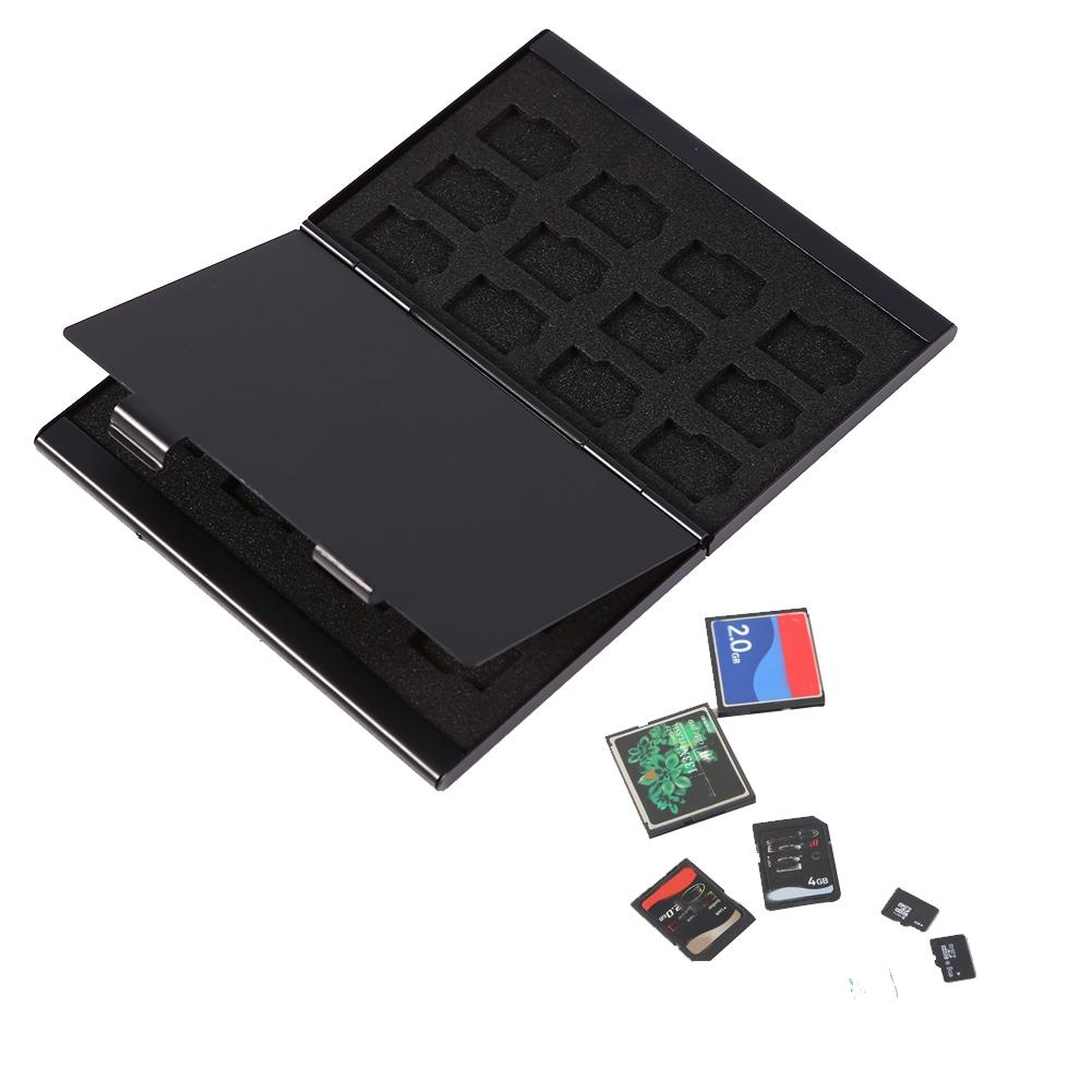 24 In 1 Portable Aluminium Double Deck 24TF Card Case Memory Card Holder