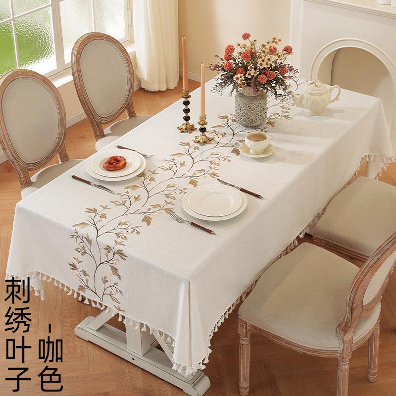 Yingchuang Dining Table Cloth Coffee Table Fabric Cotton And Linen Rectangular Tablecloth Table Flag Table Mat Tableware Dining Chair