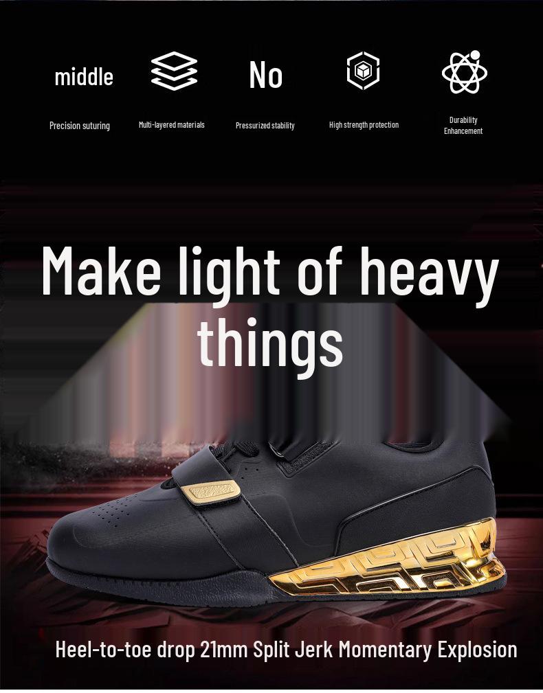 Herren Professionelle Silber Gewichtheberschuhe – Atmungsaktives Indoor-Fitnessstudio Kniebeugen-Trainingsschuhwerk