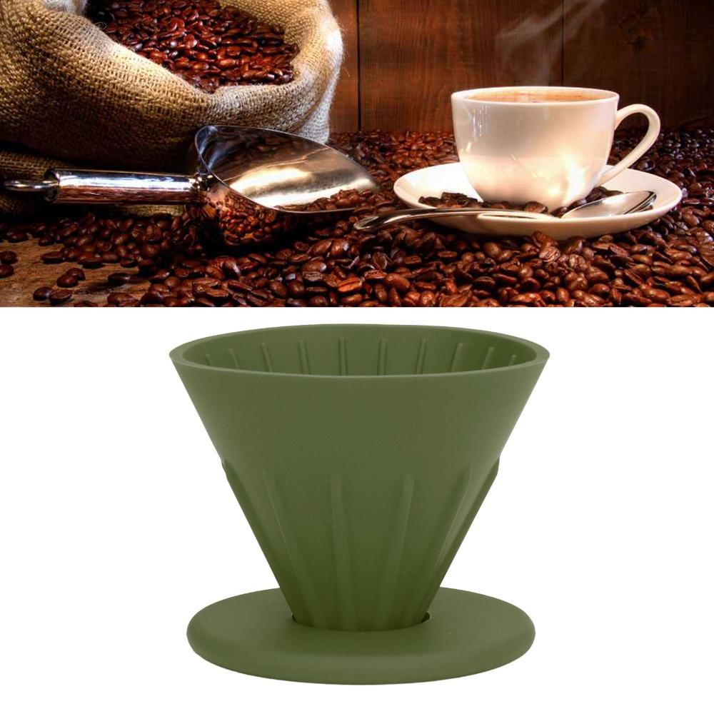 Reusable Silicone Filter Reusable Coffee Dripper Collapsible Cone Coffee Filter Holder Camping
