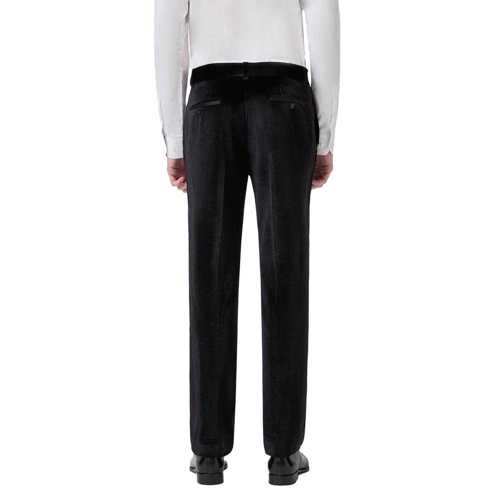 Twisted Tailor Mens Velvet Flat Fronted Tuxedo Trousers