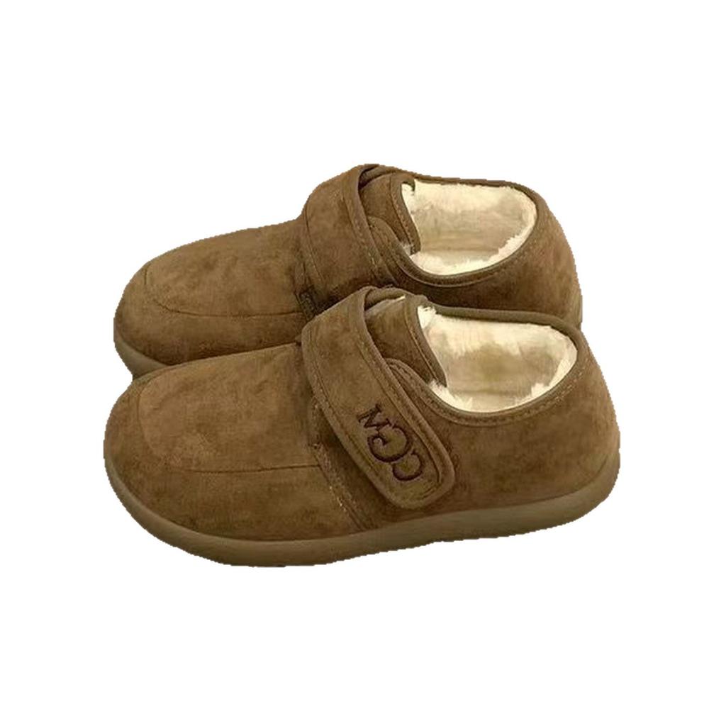 Cotton Slippers Low-top Velcro Velvet Snow Boots Women's Autumn and Winter New Short Boots Comfortable and Versatile Cotton Shoes Keep Warm