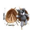 Crochet Animal Bunny Bear Knitted Animal with Heart Accessory Adorable Knitting Doll Funny Figurine Home Decor for Table